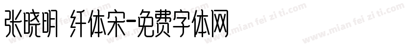张晓明 纤体宋字体转换